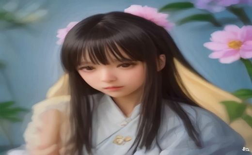 甜蜜的呻吟漫画封面风格数据看板插画，天蓝色调恋爱漫画少女风格，主角在粉色光晕中对视，心动瞬间定格